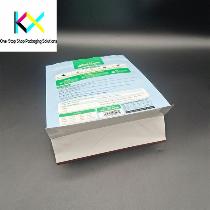 Carta kraft bianca con carta stampata in rotogravura con fondo piatto e sigillo per alimenti 1