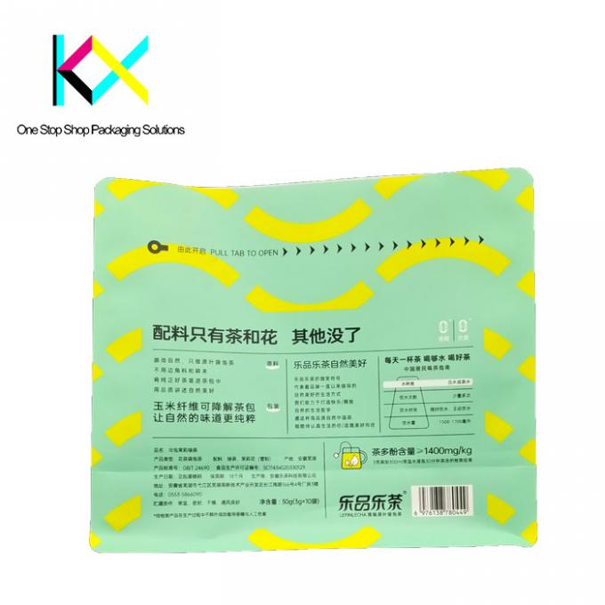 Imballaggio per sacchetti da tè ecologici UV personalizzabili con cerniera laterale 1