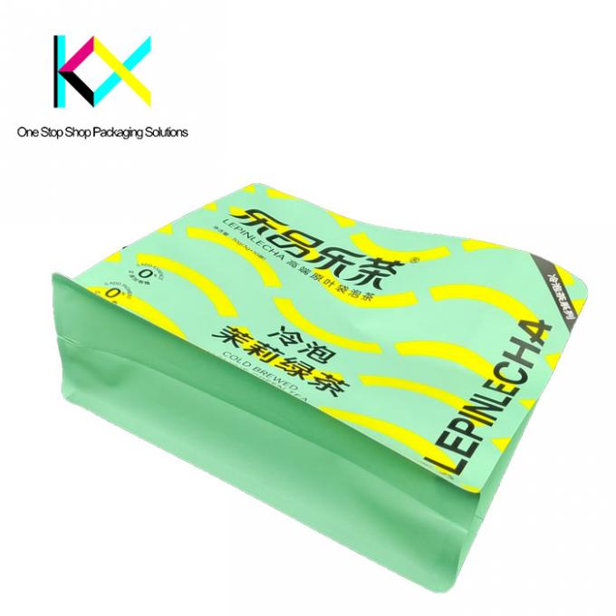 Imballaggio per sacchetti da tè ecologici UV personalizzabili con cerniera laterale 2