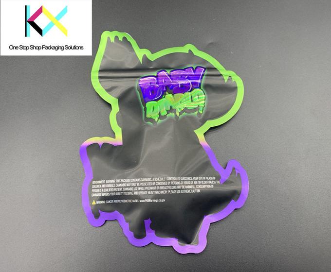 Borsa di plastica a tocco morbido stampata su misura Borse UV a macchia piccola confezione Mylar 3