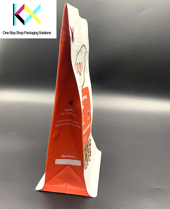 Disegno personalizzato stampato Cina Produttore OEM Top Zipper Sacchetto di imballaggio alimentare in plastica Stand Up Pouch Ziplock Coffee Bag 2