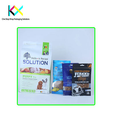 Stampa personalizzata sacchetti a fondo piatto per alimenti per animali da compagnia sacchetti di imballaggio con materiali di qualità alimentare