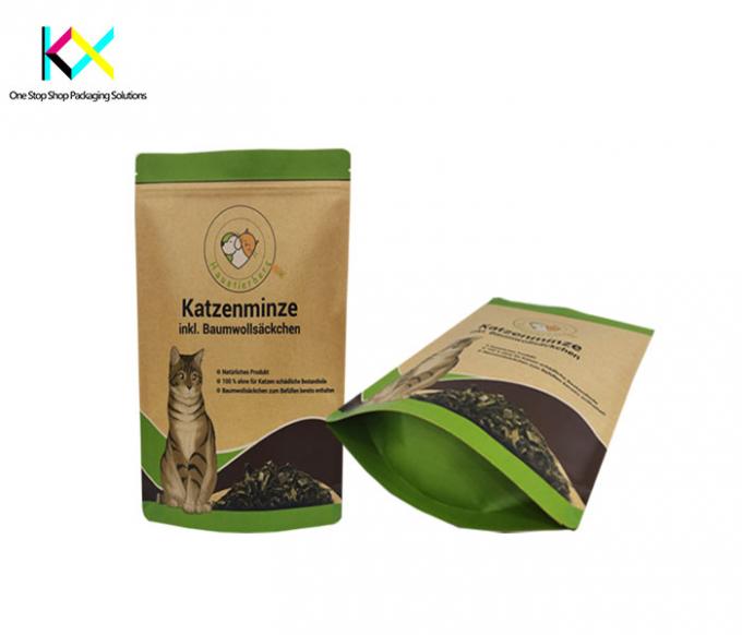 130-140um sacchetto per imballaggio per animali da compagnia Kraft Paper Dog Food Packaging Bag OEM 1