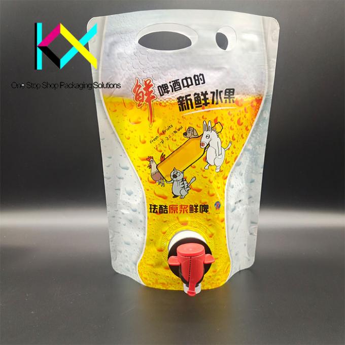 1L Acciaio di alluminio birra liquido sacchetti di imballaggio sottovuoto sacchetto di plastica con rubinetto 0